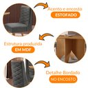 Ver imagem 6 de Mesa de Jantar Evora 120cm Mdf Canto Copo e com 4 Cadeiras Safira