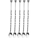 Ver imagem 1 de Kit 5 Colheres Bailarina Inox 29cm Coquetel Sucos Drinks Restaurante Bar Attuale Plasvale