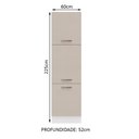 Ver imagem 3 de Paneleiro 60 Cm 3 Portas Branco/crema Agata Madesa