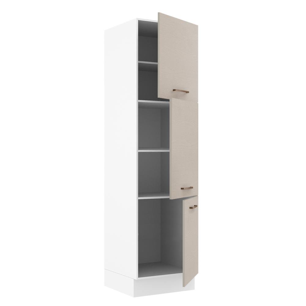 Paneleiro 60 Cm 3 Portas Branco/crema Agata Madesa - 5