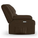 Ver imagem 4 de Poltrona do Papai Reclinável Pietra Elétrica Led Massagem Fh9 Veludo Marrom - Mpozenato