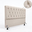Ver imagem 3 de Cabeceira de Cama Box Casal 140 cm Mallu:Bege