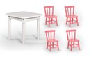 Ver imagem 1 de Conjunto Mesinha Infantil Branca com 4 Cadeiras Kids Rosa - Straub Web