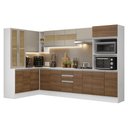 Ver imagem 2 de Armário de Cozinha Completa de Canto 100% Mdf 447 Cm Smart Madesa 02 Branco/rustic/crema