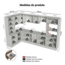 Ver imagem 3 de Armário de Cozinha Completa de Canto 100% Mdf 447 Cm Smart Madesa 02 Branco/rustic/crema