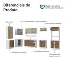 Ver imagem 4 de Armário de Cozinha Completa de Canto 100% Mdf 447 Cm Smart Madesa 02 Branco/rustic/crema