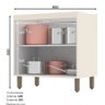 Balcão de 80cm Connect Off White Henn 2 Portas - 2