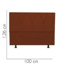Ver imagem 2 de Cabeceira Estofada Solteiro 100CM Jade Suede Terracota - D A DECOR D&A Decor