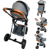 Carrinho de Bebe com Bebe Conforto Base Passear Baby Ares Cinza - 2