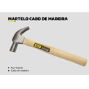 Ver imagem 3 de MARTELO UNHA ACO FORJADO POLIDO 29MM COM CABO DE MADEIRA REF 6012 FERTAK