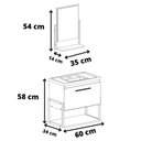 Ver imagem 6 de Gabinete de Banheiro com Cuba e Espelheira Metalo 60cm Pistache - Mgm