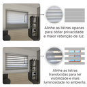 Ver imagem 4 de Persiana Rolo Double Vision Zebra 140larg X 160alt Cinza com Bando - Sala/ Escritório/quarto/sacada