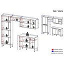 Ver imagem 5 de Cozinha Compacta C/ 2 Leds 4 Pçs Xangai Multimóveis V3414 Branca/Preta Branco/Preto