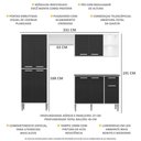 Ver imagem 6 de Cozinha Compacta C/ 2 Leds 4 Pçs Xangai Multimóveis V3414 Branca/Preta Branco/Preto
