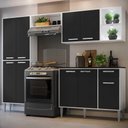 Ver imagem 7 de Cozinha Compacta C/ 2 Leds 4 Pçs Xangai Multimóveis V3414 Branca/Preta Branco/Preto