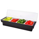 Ver imagem 4 de Porta Condimentos Profissional 4 Divisórias Weck Cozinha Preto Organizador Barman Frutas