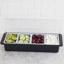 Ver imagem 5 de Porta Condimentos Profissional 4 Divisórias Weck Cozinha Preto Organizador Barman Frutas