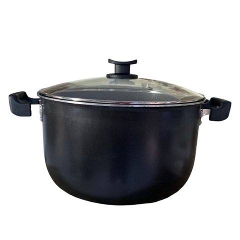 Caldeirão Antiaderente Nº 32 Linha Industrial Tampa de Vidro