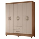 Ver imagem 5 de Guarda Roupa Casal Ambiente Panamá 6 Portas Carvalho Fendi - Moval