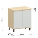 Ver imagem 3 de Balcao Aura 80 cm 2 Pts c/Tampo Luciane