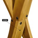 Ver imagem 5 de Base de Madeira Kemp para Mesa de Vidro Quadrada Resion