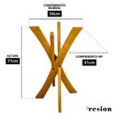 Ver imagem 3 de Base de Madeira Kemp para Mesa de Vidro Quadrada Resion