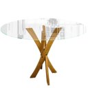 Ver imagem 2 de Base de Madeira Kemp para Mesa de Vidro Quadrada Resion