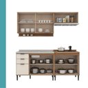 Ver mais imagens de Armário de Cozinha Completa C Balcão Miami Belle Carraro Off White C Freijó