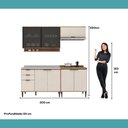 Ver imagem 4 de Armário de Cozinha Completa C Balcão Miami Belle Carraro Off White C Freijó