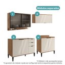 Ver imagem 5 de Armário de Cozinha Completa C Balcão Miami Belle Carraro Off White C Freijó