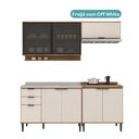 Ver imagem 6 de Armário de Cozinha Completa C Balcão Miami Belle Carraro Off White C Freijó