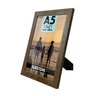 Kit 2 Porta Retrato 15x21 A5 com Vidro Fotos Moldura Aparador Decoração Quadro:tabaco - 2