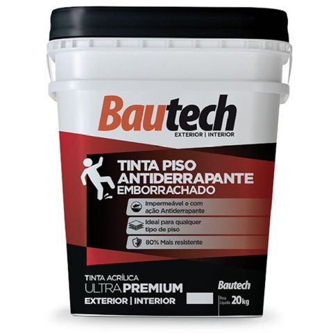 Tinta Piso Anti Derrapante 20 Kilos Vermelha - 37016 - Bautech