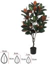 Ver imagem 2 de Planta Artificial Arvore Ficus Elastica Real Toque C/pote X84 Verde Amarelo 1,2m