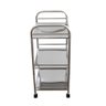 Carrinho Organizador em aço Inox 3 Prateleiras com rodinhas - 6