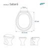 Assento Sanitário Soft Close Sabará Cinza Escuro para Vaso Icasa - 3