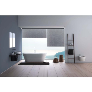 Cortina Persiana Rolô Tela Solar 3% Arelle Decor 0,40 larg X 1,85 alt:Preto