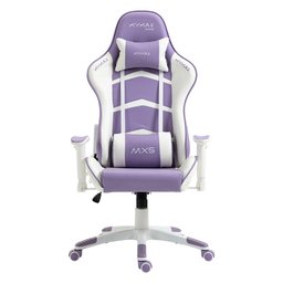 Cadeira escritório Gamer MX5 Giratória Branco e Roxo MYMAX:Branco+Roxa/Único/Unissex - 1