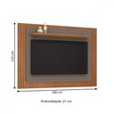 Ver imagem 3 de Painel para Tv até 60 Polegadas Monaco 1 Prateleira Cedro/cinza Perola - Casa D