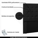 Ver imagem 3 de Cabeceira Decorativa Tropea Queen Size no Estrado MDF-MDP Preto 160cm Gran Belo