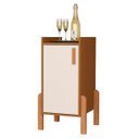 Ver imagem 2 de Armário Cozinha Escritorio Bebedouro Cafe Casa 1 Porta Retro - Cedro/off White