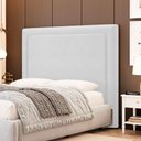 Ver imagem 2 de Cabeceira Cama Box Queen Size Alba 160cm com Frame Couríssimo Branco - Desk Design
