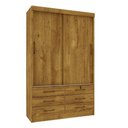 Ver imagem 1 de Guarda Roupa 2 Portas 6 Gavetas Chicago ipê Rustic
