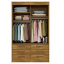 Ver imagem 4 de Guarda Roupa 2 Portas 6 Gavetas Chicago ipê Rustic