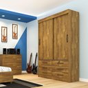Ver imagem 5 de Guarda Roupa 2 Portas 6 Gavetas Chicago ipê Rustic