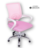 Cadeira de Escritório Begonia Tela Mesh Ergonômica Rosa + E-book - 2