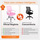 Ver mais imagens de Cadeira Begônia Ergonômica Tela Mesh Apoio Lombar até 120kg