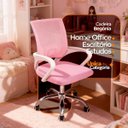 Ver imagem 4 de Cadeira de Escritório Begonia Tela Mesh Ergonômica Rosa + E-book