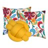 Kit 2 Almofadas Decorativas cheias mais Almofada Nó Amarelo - 1