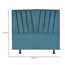 Ver imagem 3 de Cabeceira Estofada Cama Box King 195 Cm Serena Suede Azul Turquesa